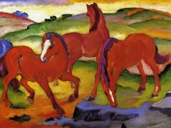 The Red Horses by Franz Marc